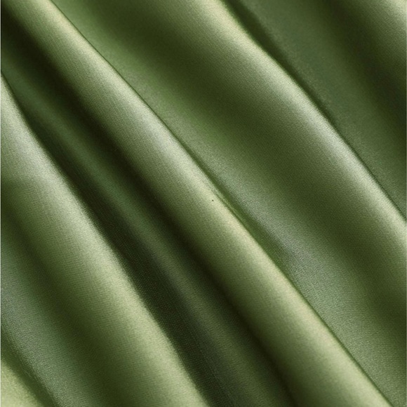 Cider Lace Ruched Midi Green Dress - Picture 4 of 5